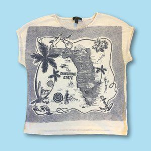 J.Crew Florida "Sunshine State" Linen T-Shirt, S